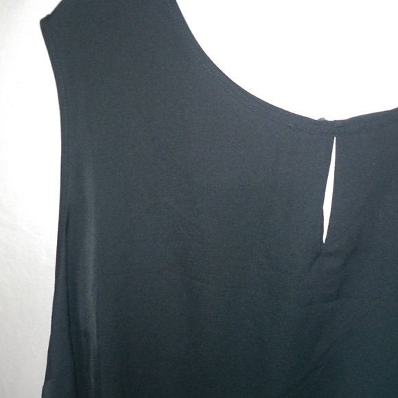 Cato 26/28 Black Pleated Sleeveless Shell Top Plus Funeral - Picture 3 of 4